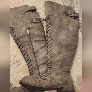 NEW Madden Girl Taupe Over-the-knee high boots